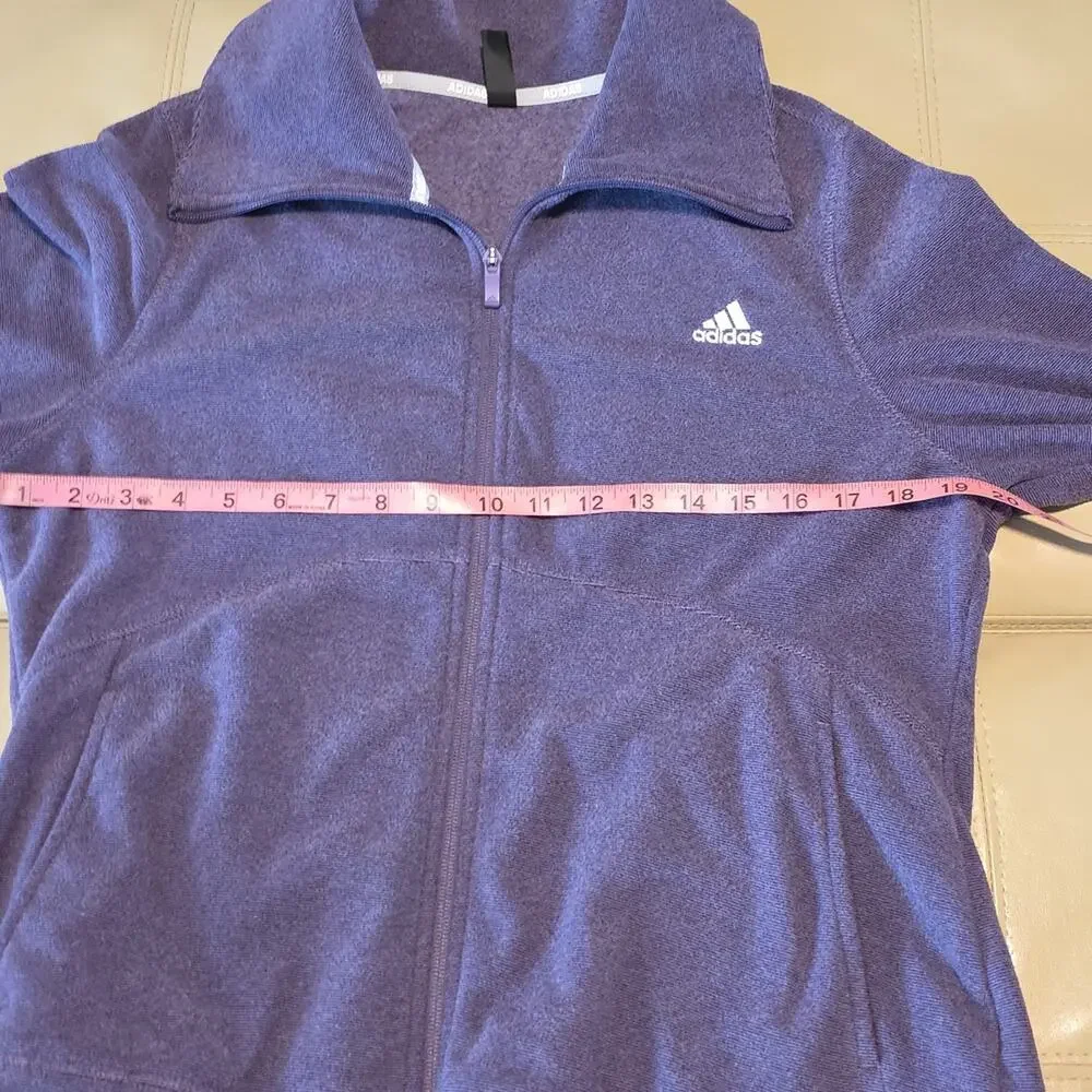 Adidas Golf Purple Fleece Full Zip Jacket Womens Size Large